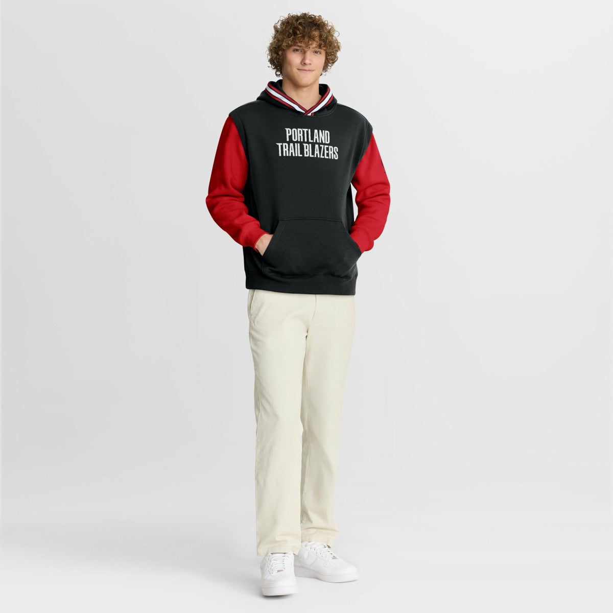 Portland Trail Blazers Half Court Shot Clock Fastbreak Hoodie - Black/Red online