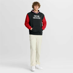 Portland Trail Blazers Half Court Shot Clock Fastbreak Hoodie - Black/Red online