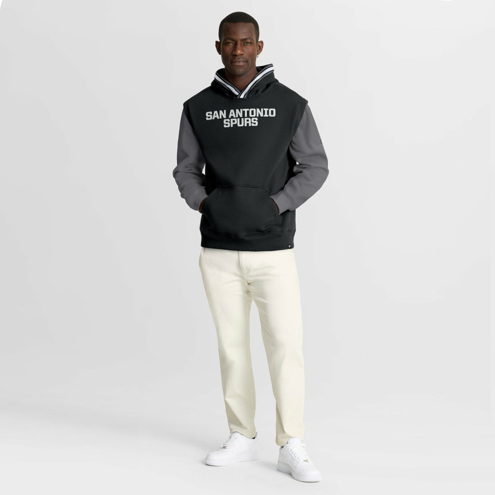 San Antonio Spurs Half Court Shot Clock Fastbreak Hoodie - Black/Gray outlet