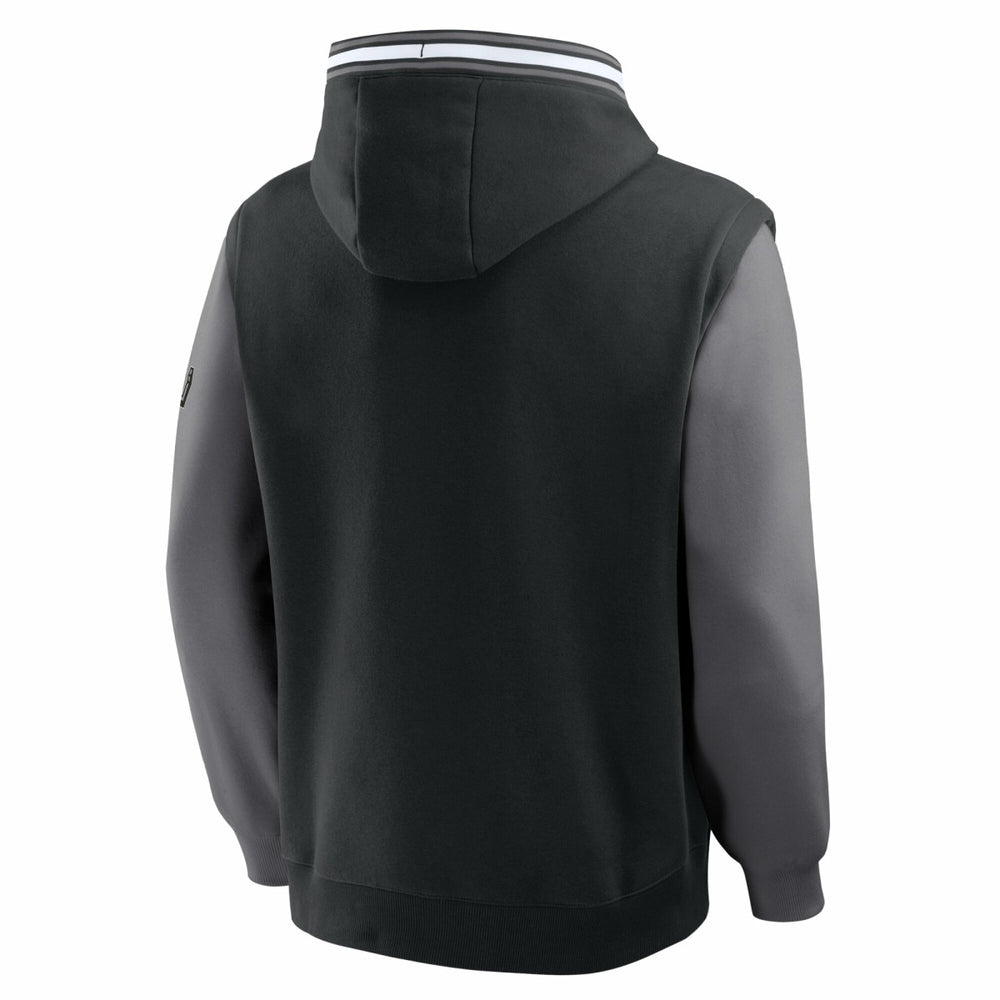 San Antonio Spurs Half Court Shot Clock Fastbreak Hoodie - Black/Gray outlet