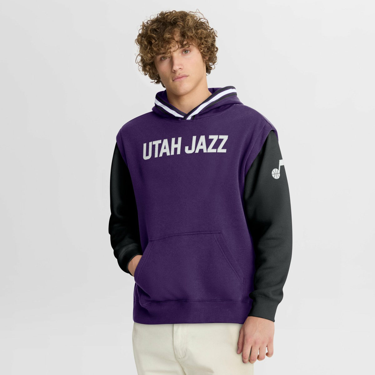 Utah Jazz Half Court Shot Clock Fastbreak Hoodie - Purple/Black shop