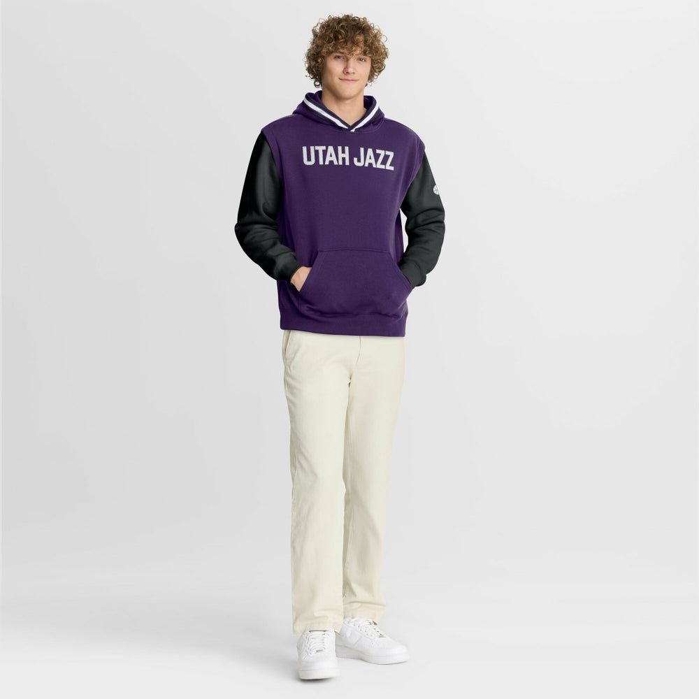 Utah Jazz Half Court Shot Clock Fastbreak Hoodie - Purple/Black shop