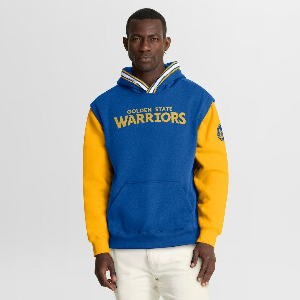 Golden State Warriors Half Court Shot Clock Fastbreak Hoodie sale - Royal/Gold discount
