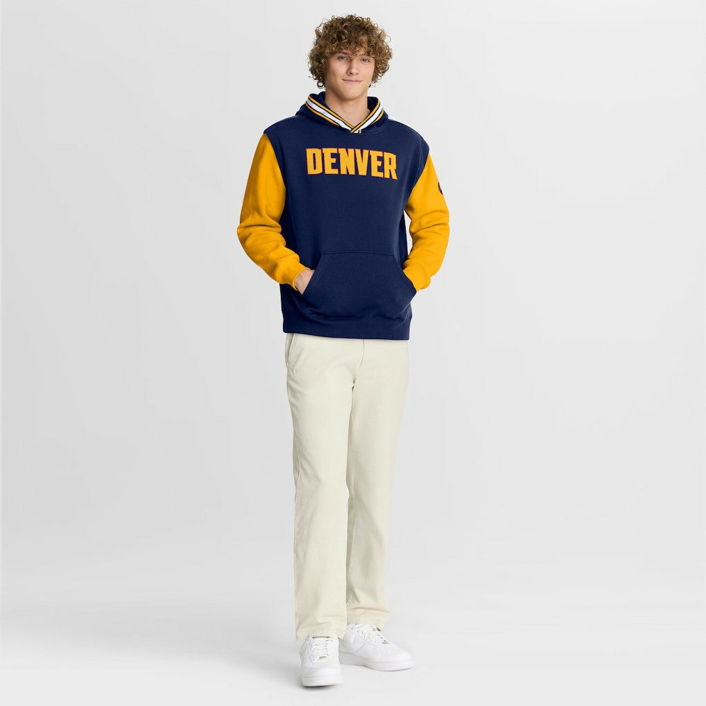 Denver Nuggets Half Court Shot Clock Fastbreak Hoodie sale - Navy/Gold cheap