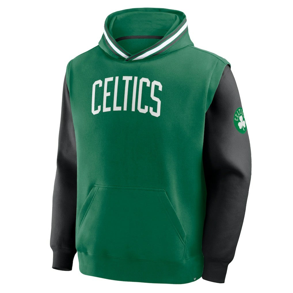 Boston Celtics Half Court Shot Clock Fastbreak Hoodie - Kelly Green/Black sale