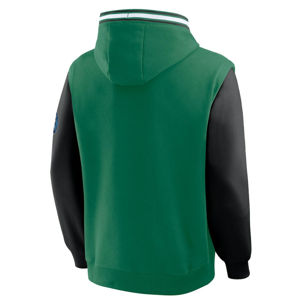 Boston Celtics Half Court Shot Clock Fastbreak Hoodie - Kelly Green/Black sale