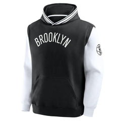 Brooklyn Nets Half Court Shot Clock Fastbreak Hoodie - Black/White cheap
