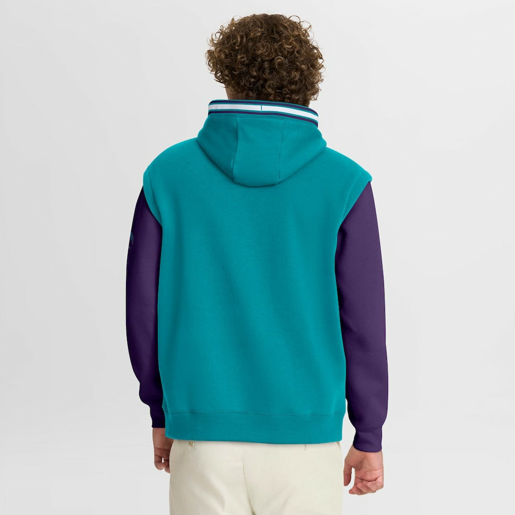 Charlotte Hornets Half Court Shot Clock Fastbreak Hoodie - Teal/Purple sale