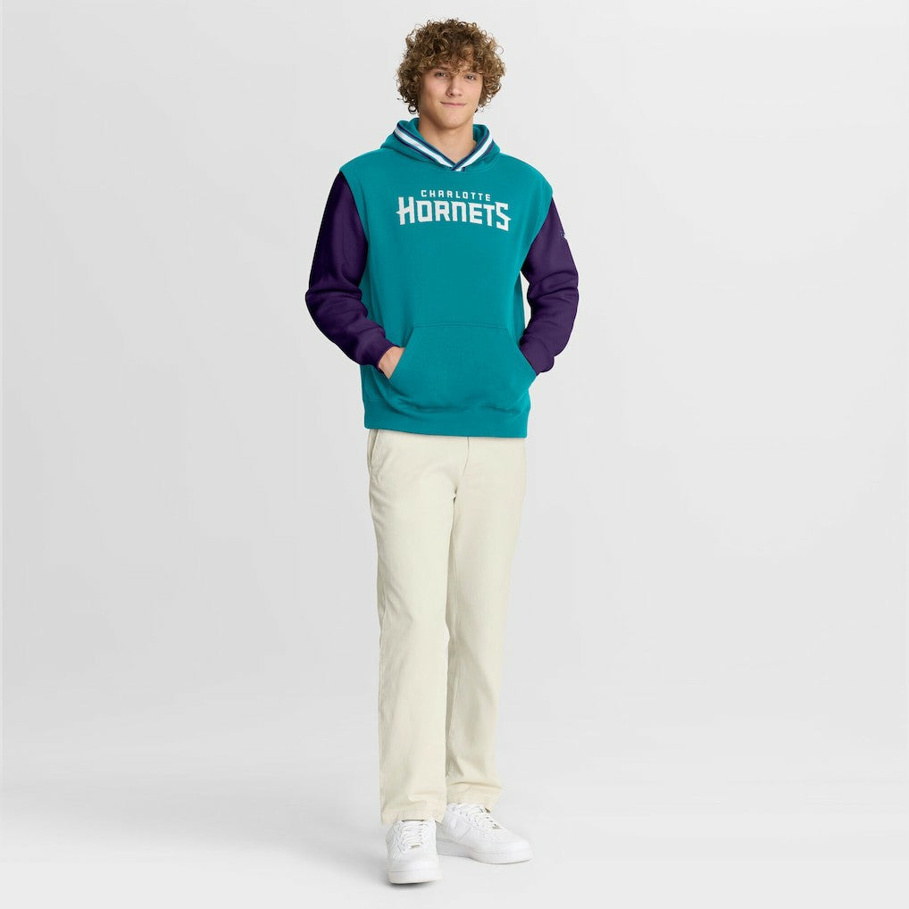 Charlotte Hornets Half Court Shot Clock Fastbreak Hoodie - Teal/Purple sale