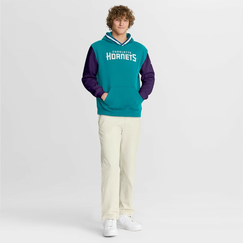 Charlotte Hornets Half Court Shot Clock Fastbreak Hoodie - Teal/Purple sale