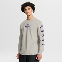 Los Angeles Lakers Crossover Collection Ball Screen Action Premium Long Sleeve T-Shirt - Cream discount