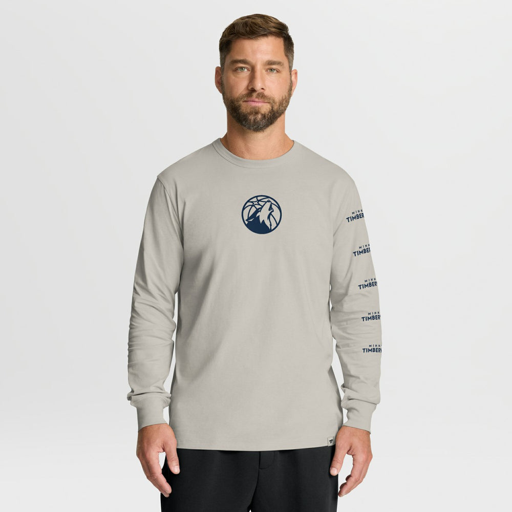 Minnesota Timberwolves Crossover Collection Ball Screen Action Premium Long Sleeve T-Shirt - Cream online