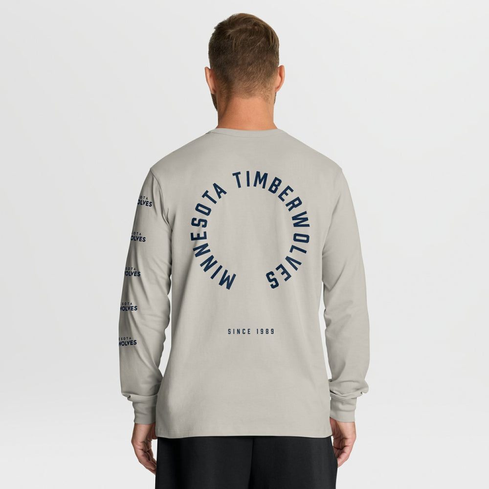 Minnesota Timberwolves Crossover Collection Ball Screen Action Premium Long Sleeve T-Shirt - Cream online
