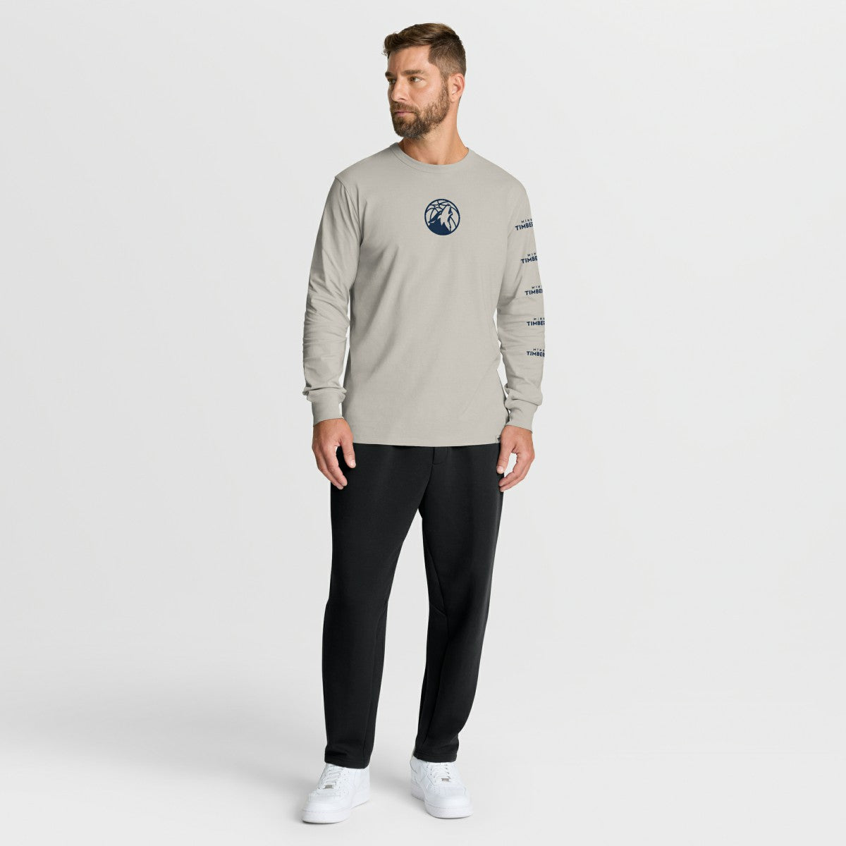 Minnesota Timberwolves Crossover Collection Ball Screen Action Premium Long Sleeve T-Shirt - Cream online