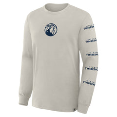Minnesota Timberwolves Crossover Collection Ball Screen Action Premium Long Sleeve T-Shirt - Cream online