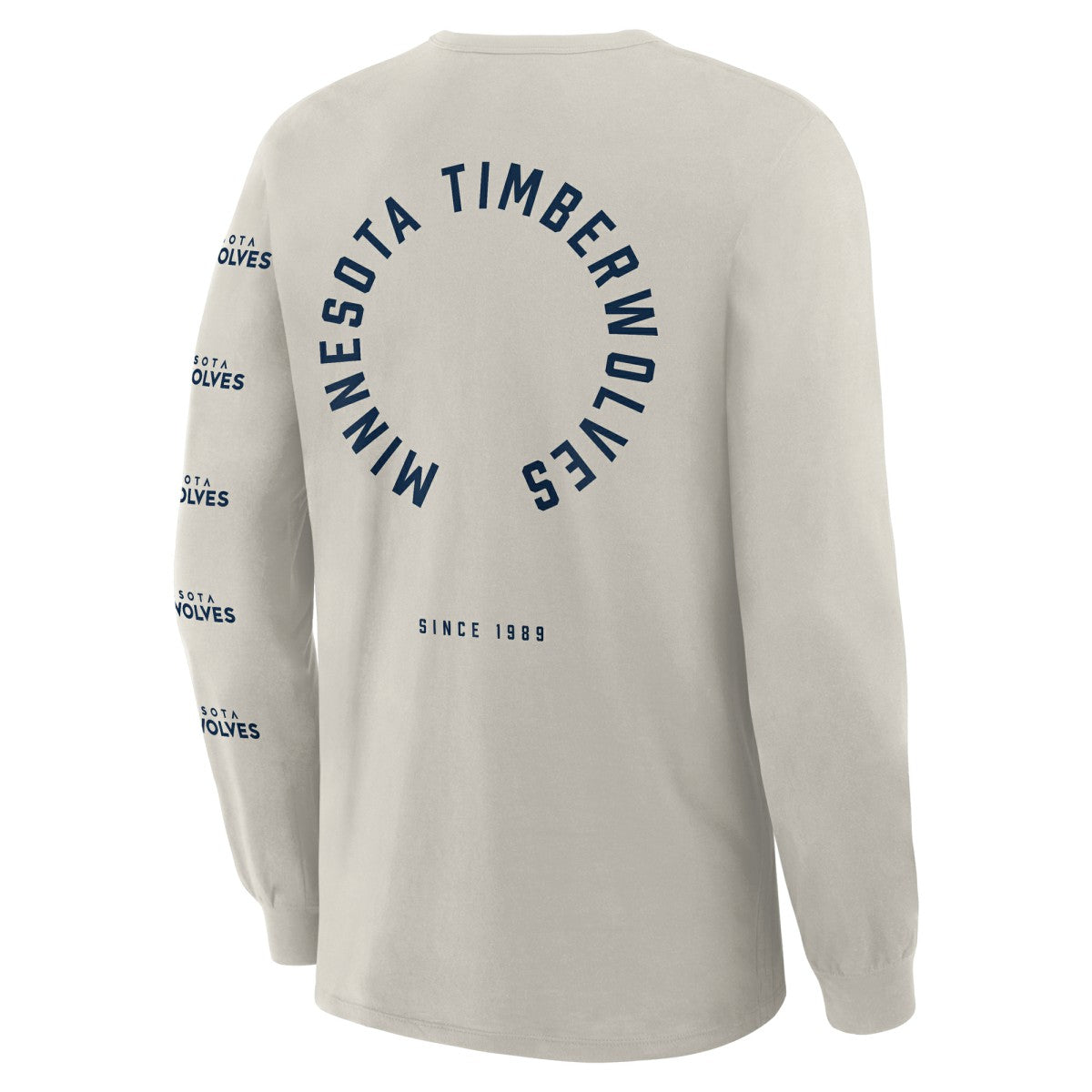 Minnesota Timberwolves Crossover Collection Ball Screen Action Premium Long Sleeve T-Shirt - Cream online