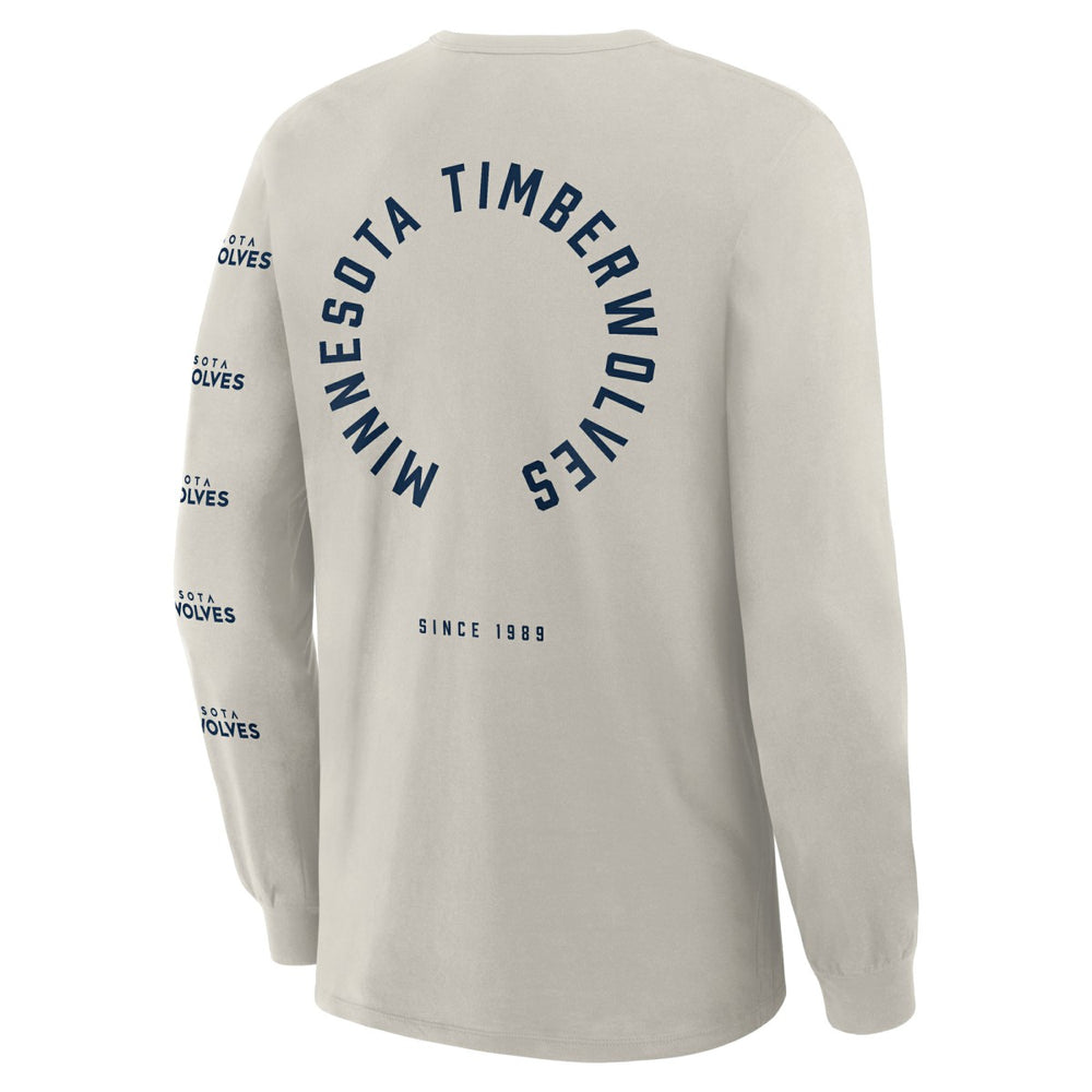 Minnesota Timberwolves Crossover Collection Ball Screen Action Premium Long Sleeve T-Shirt - Cream online
