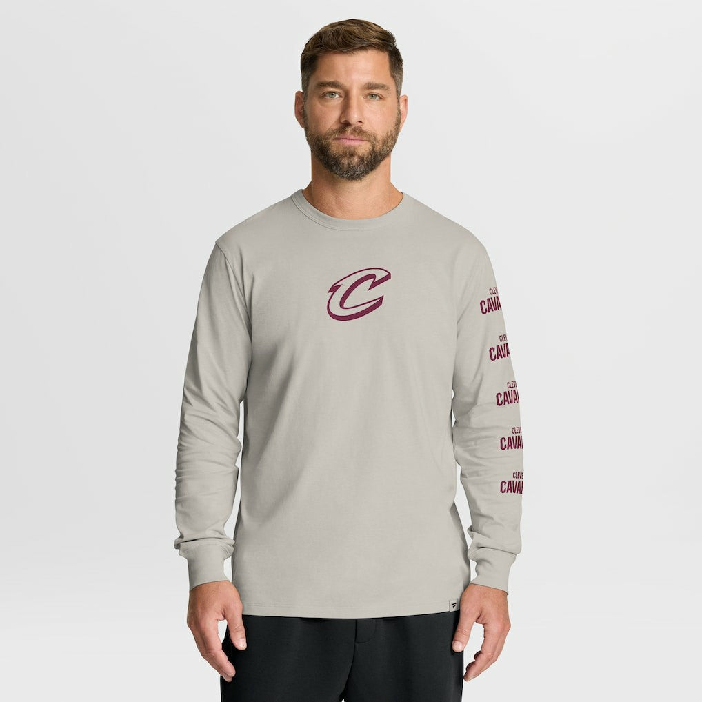 Cleveland Cavaliers Crossover Collection Ball Screen Action Premium Long Sleeve T-Shirt sale - Cream outlet