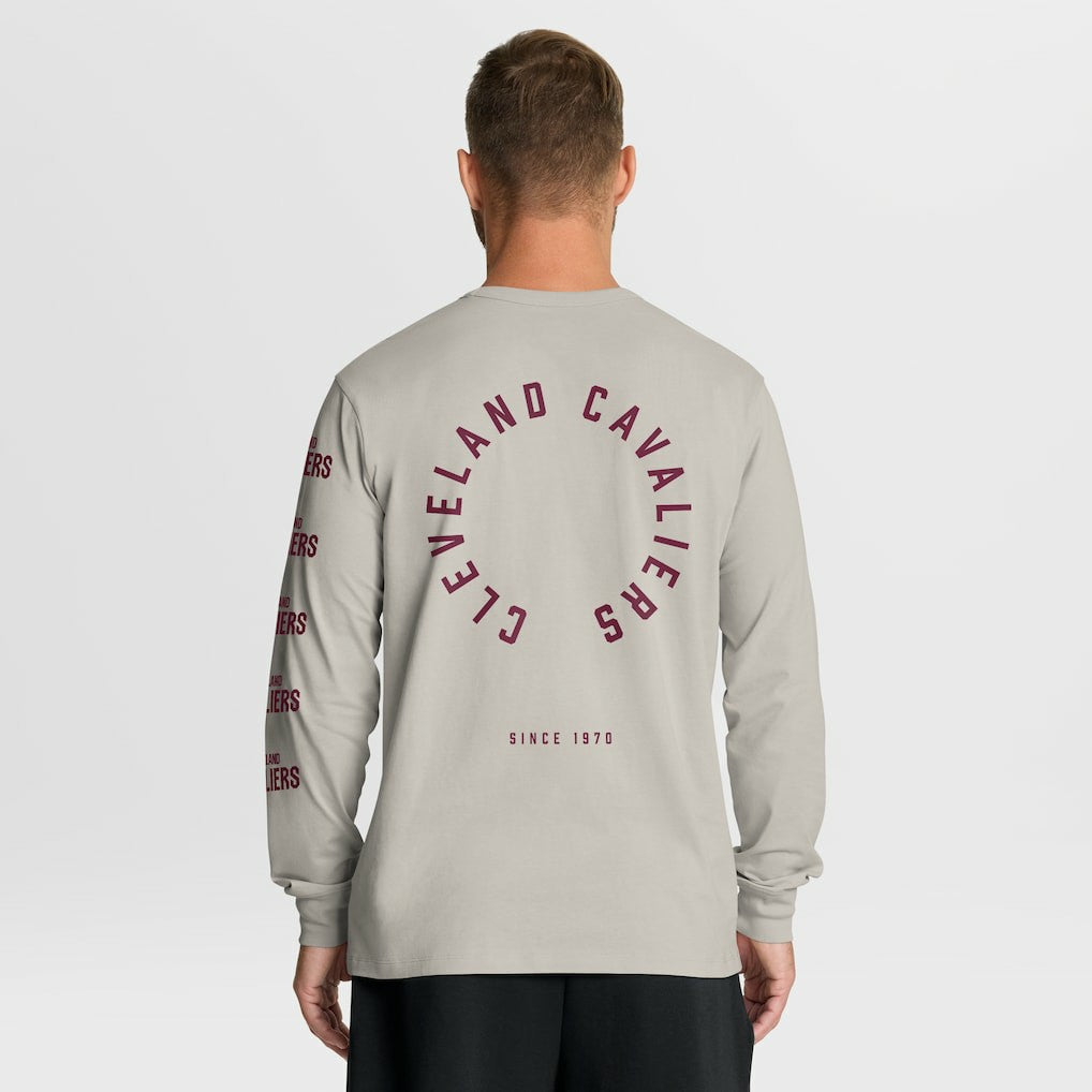 Cleveland Cavaliers Crossover Collection Ball Screen Action Premium Long Sleeve T-Shirt sale - Cream outlet
