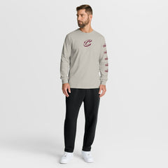 Cleveland Cavaliers Crossover Collection Ball Screen Action Premium Long Sleeve T-Shirt sale - Cream outlet