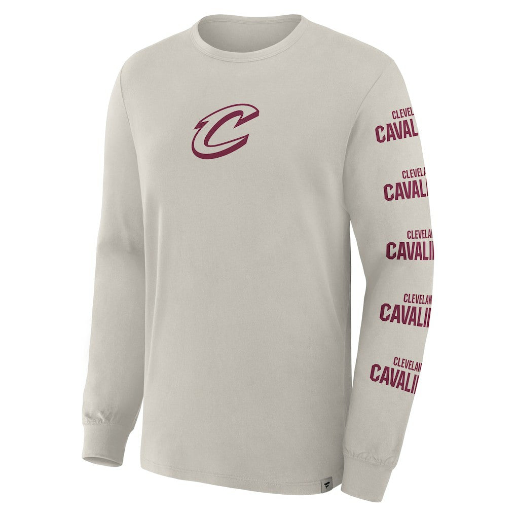 Cleveland Cavaliers Crossover Collection Ball Screen Action Premium Long Sleeve T-Shirt sale - Cream outlet