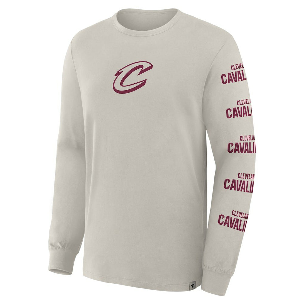 Cleveland Cavaliers Crossover Collection Ball Screen Action Premium Long Sleeve T-Shirt sale - Cream outlet