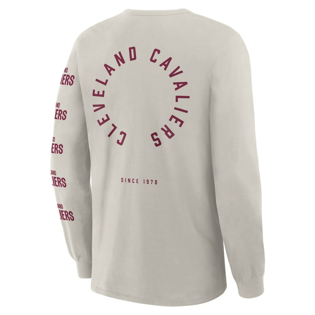 Cleveland Cavaliers Crossover Collection Ball Screen Action Premium Long Sleeve T-Shirt sale - Cream outlet