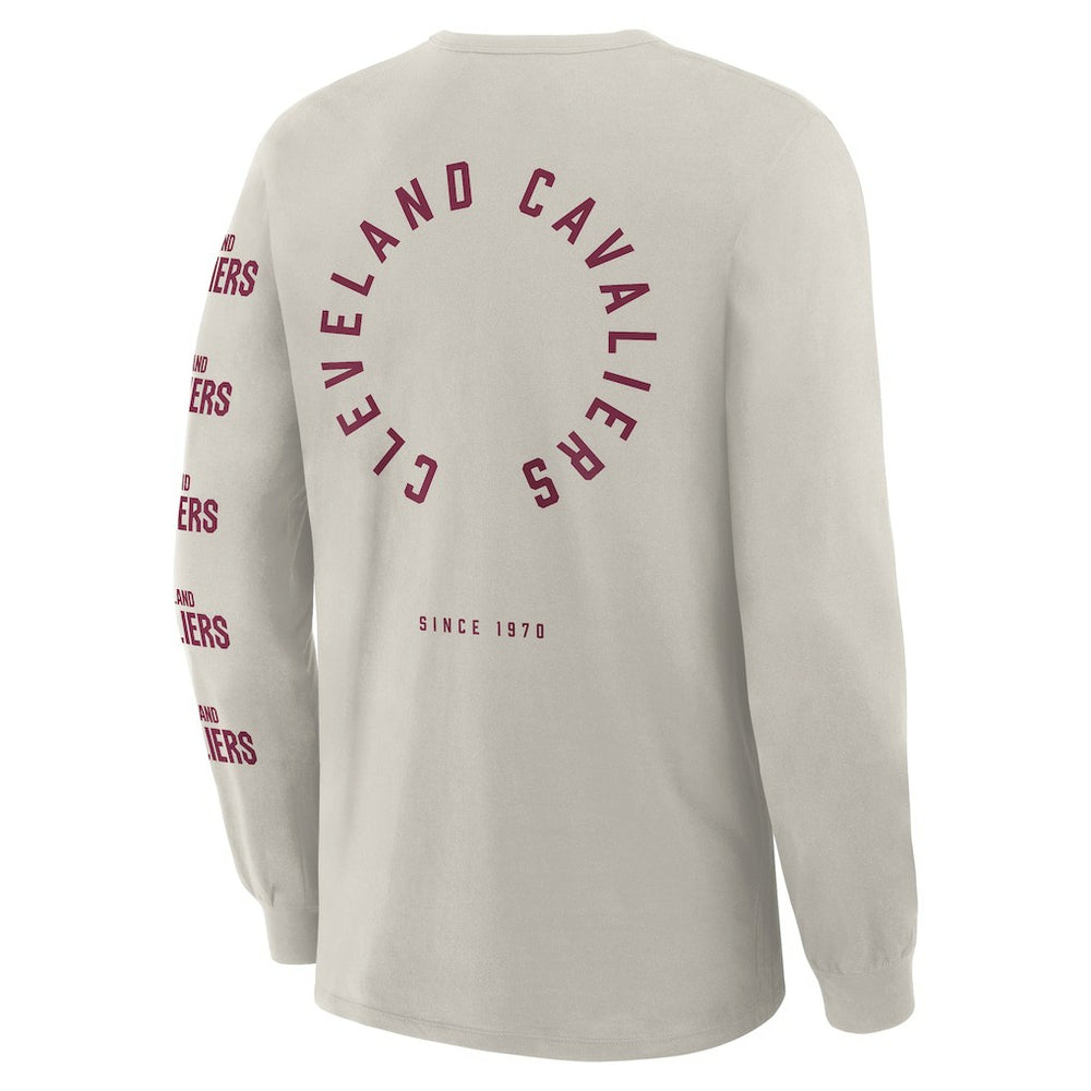 Cleveland Cavaliers Crossover Collection Ball Screen Action Premium Long Sleeve T-Shirt sale - Cream outlet
