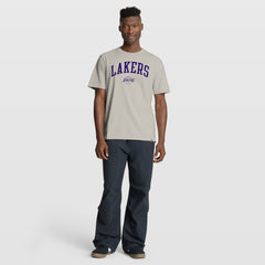 Los Angeles Lakers Crossover Collection Pull Up Jumper Shot Premium T-Shirt - Cream cheap