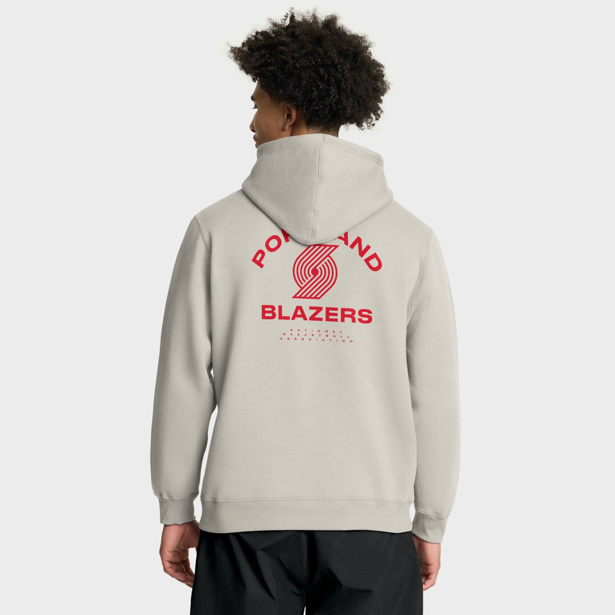 Portland Trail Blazers Crossover Collection Blocked Shot Premium Pullover Hoodie - Off White outlet