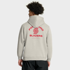 Portland Trail Blazers Crossover Collection Blocked Shot Premium Pullover Hoodie - Off White outlet