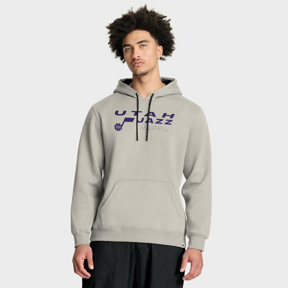 Utah Jazz Crossover Collection Blocked Shot Premium Pullover Hoodie - Off White discount