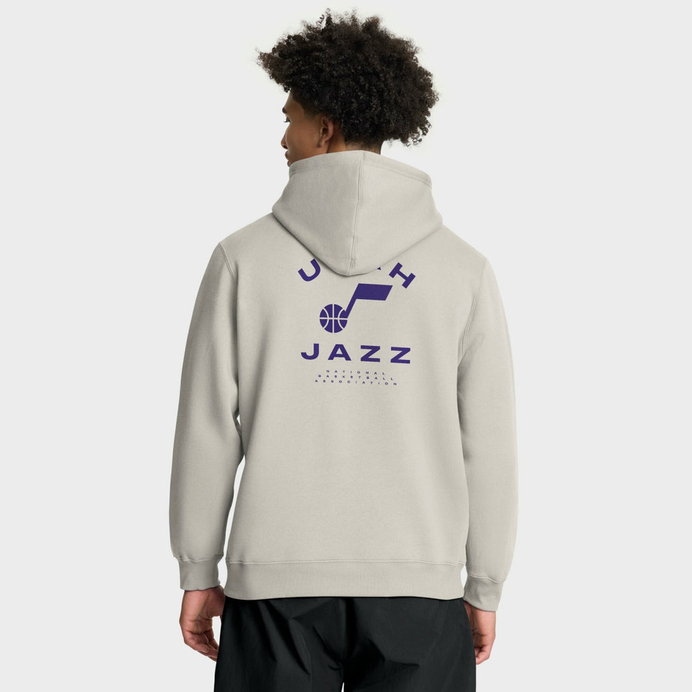 Utah Jazz Crossover Collection Blocked Shot Premium Pullover Hoodie - Off White discount