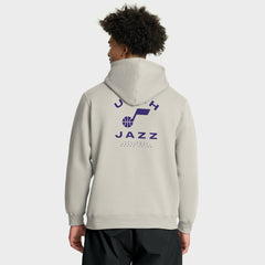 Utah Jazz Crossover Collection Blocked Shot Premium Pullover Hoodie - Off White discount