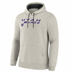 Utah Jazz Crossover Collection Blocked Shot Premium Pullover Hoodie - Off White discount