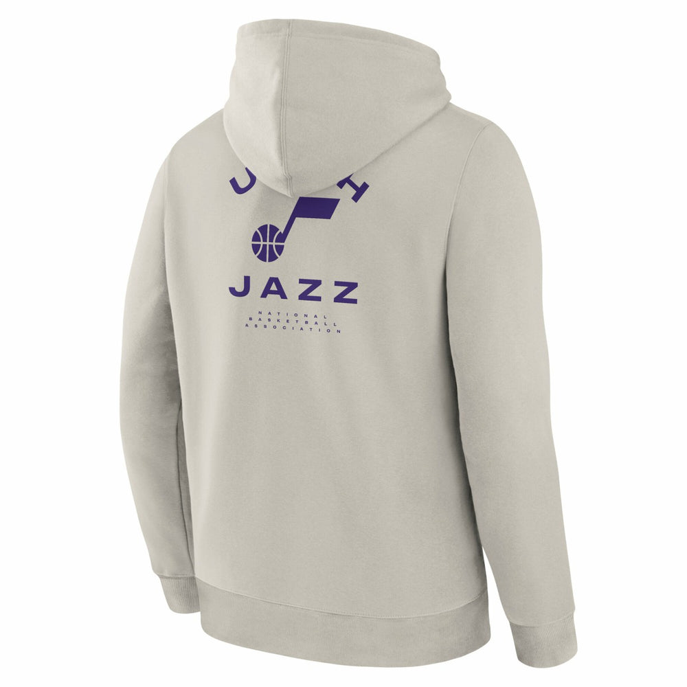 Utah Jazz Crossover Collection Blocked Shot Premium Pullover Hoodie - Off White discount
