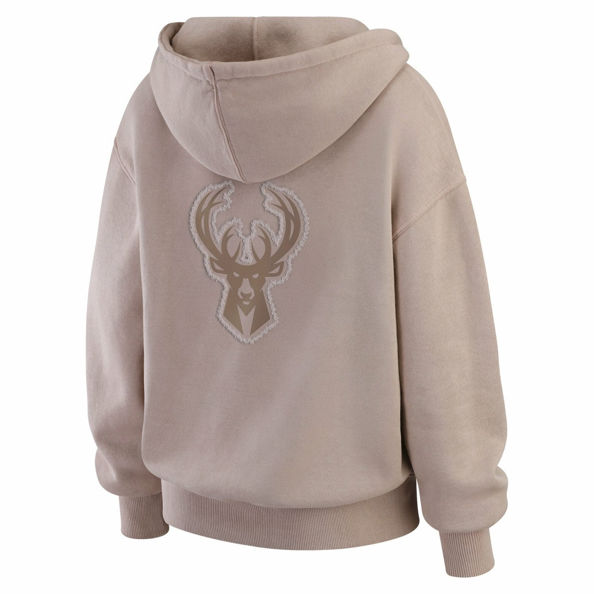 Milwaukee Bucks WEAR by Erin Andrews Women's Washed Pullover Crewdie - Tan for sale