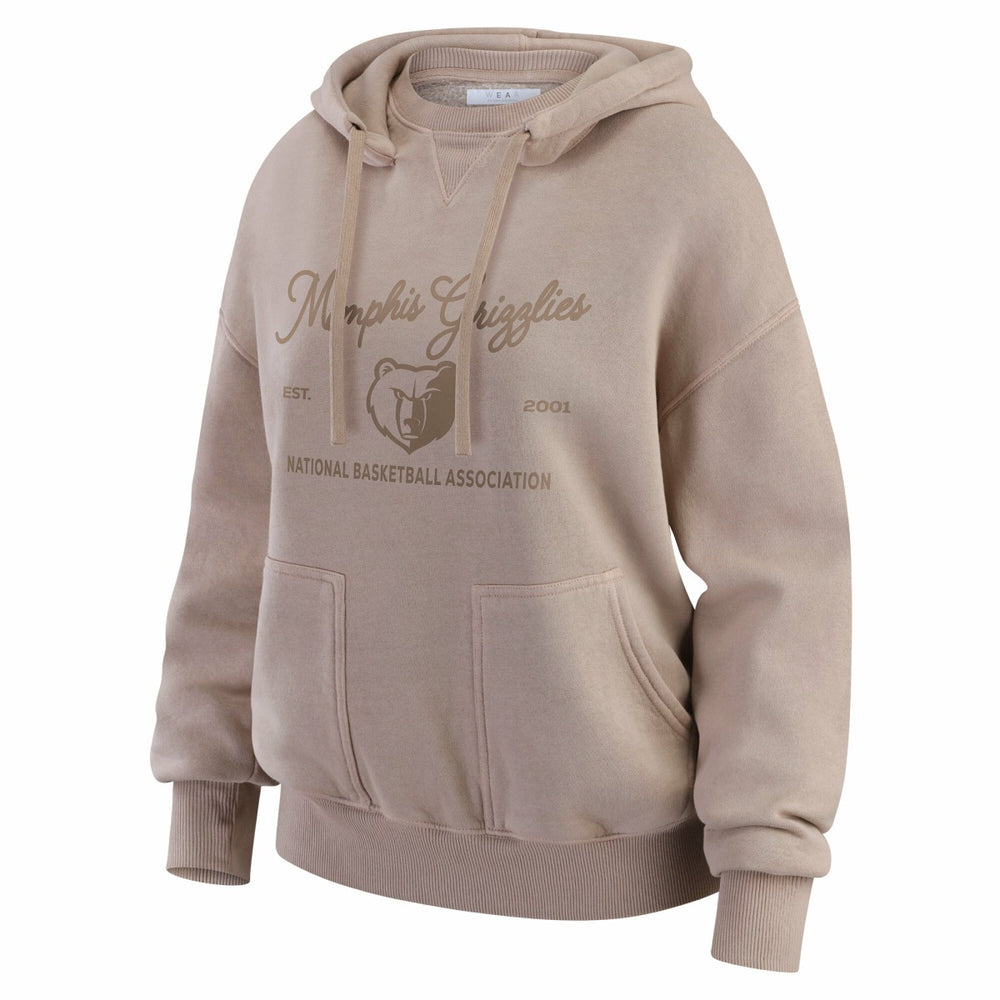Memphis Grizzlies WEAR by Erin Andrews Women's Washed Pullover Crewdie - Tan outlet