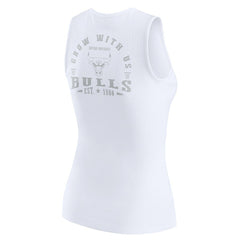 Chicago Bulls WEAR by Erin Andrews Women's Rib-Knit Henley Tank Top sale - White sale
