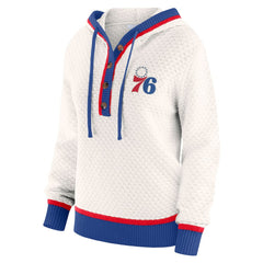 Philadelphia 76ers WEAR by Erin Andrews Women's Plus Size Hoodie Sweater - Cream online