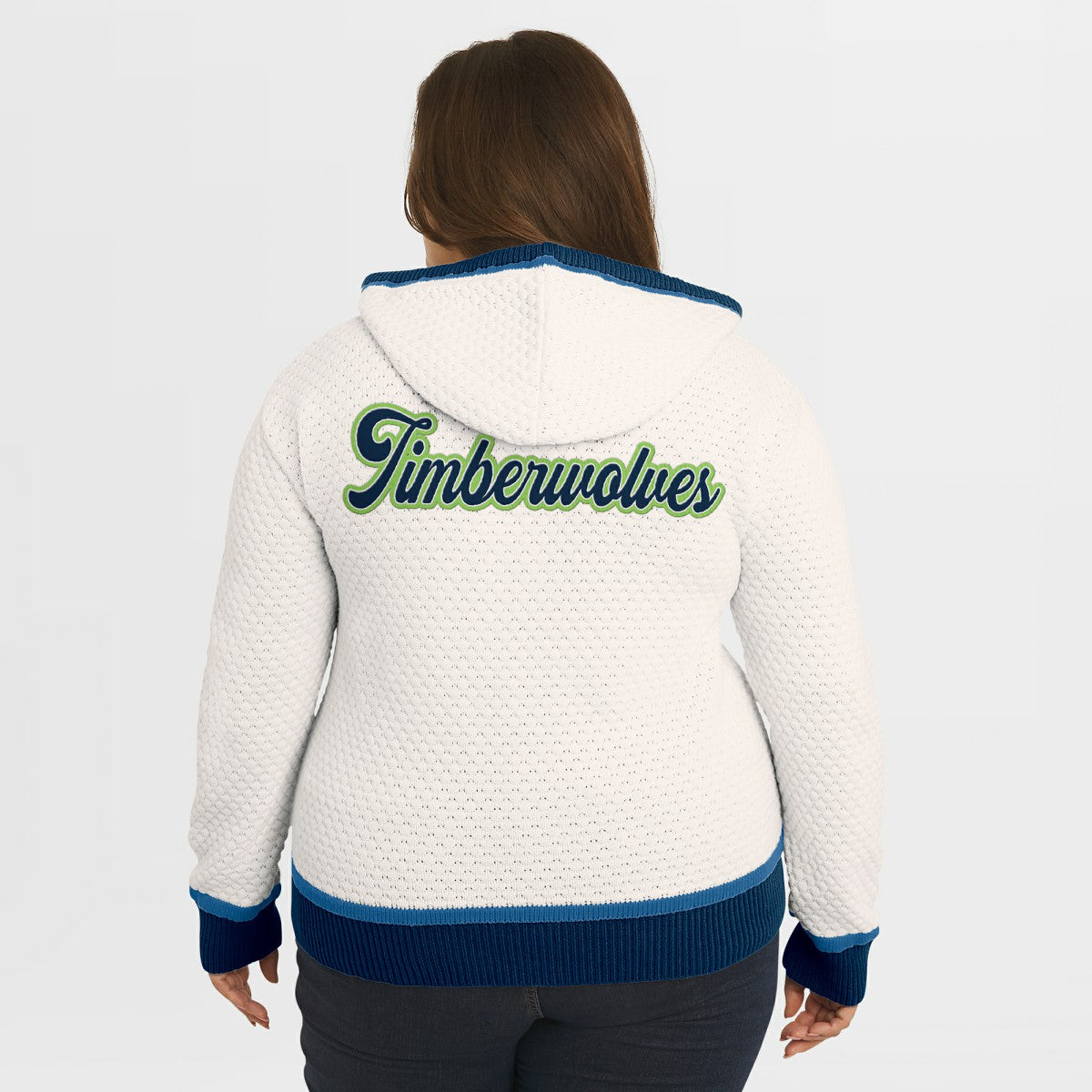 Minnesota Timberwolves WEAR by Erin Andrews Women's Plus Size Hoodie Sweater - Cream shop