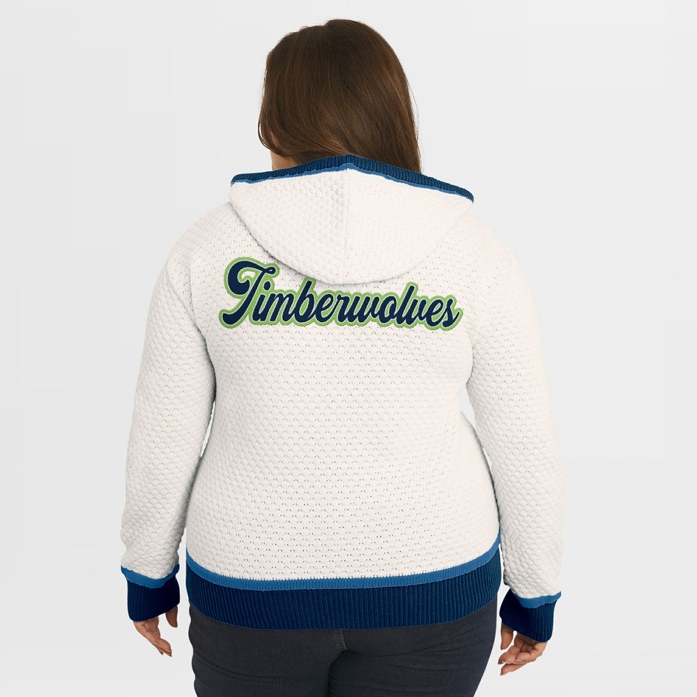 Minnesota Timberwolves WEAR by Erin Andrews Women's Plus Size Hoodie Sweater - Cream shop
