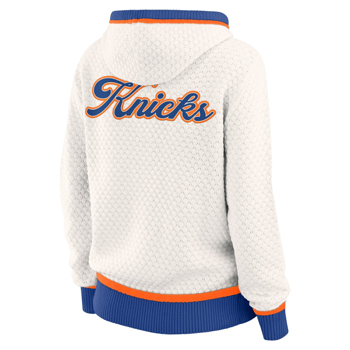 New York Knicks WEAR by Erin Andrews Women's Plus Size Hoodie Sweater - Cream discount