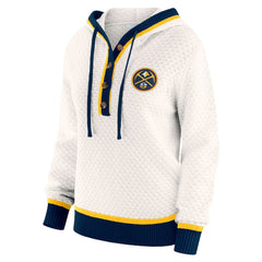 Denver Nuggets WEAR by Erin Andrews Women's Plus Size Hoodie Sweater sale - Cream online