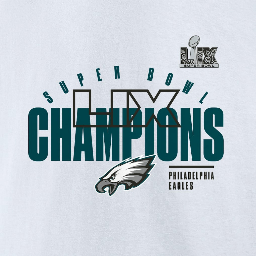 Philadelphia Eagles Super Bowl LIX Champions Iconic Victory Fleece Sweatshirt - White on sale