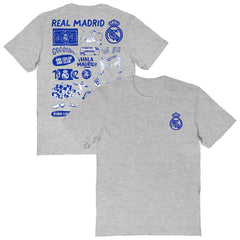 Real Madrid Vive La Fete Women's Impressions Artwork T-Shirt - Heather Gray shop