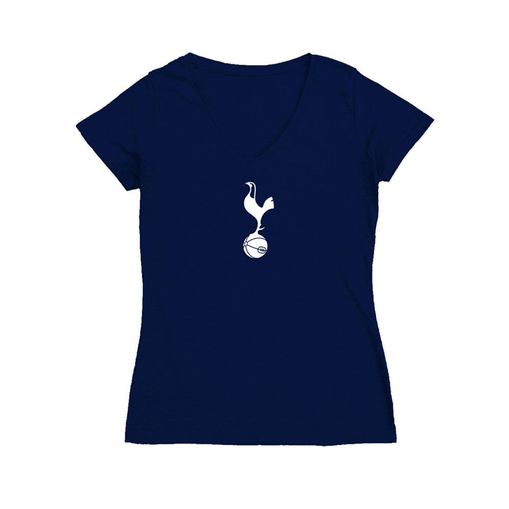 Tottenham Hotspur Vive La Fete Women's Color Badge V-Neck Fitted T-Shirt - Navy shop