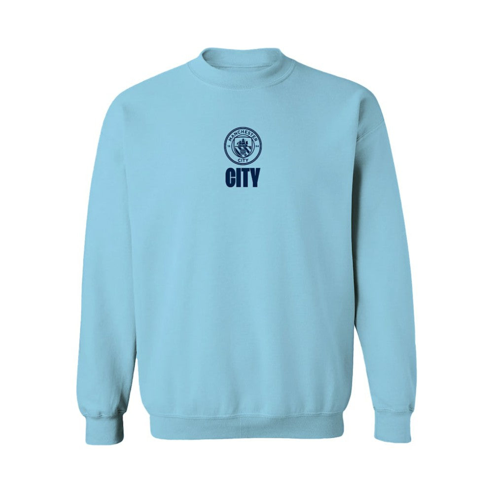 Manchester City Vive La Fete Women's Color Badge Pullover Sweatshirt - Sky Blue sale