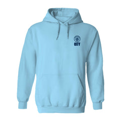 Manchester City Vive La Fete Women's Color Badge Pullover Hoodie - Light Blue online
