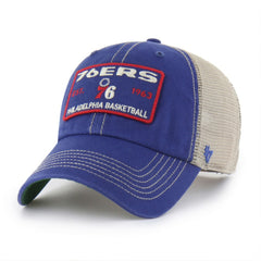 Philadelphia 76ers '47 Wabash Patch Clean Up Adjustable Hat - Royal/Tan on sale